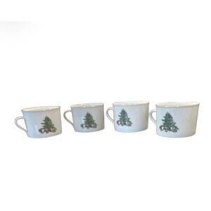 Set of 4 Holiday Christmas Meiwa Home For the Holidays Coffee Tea